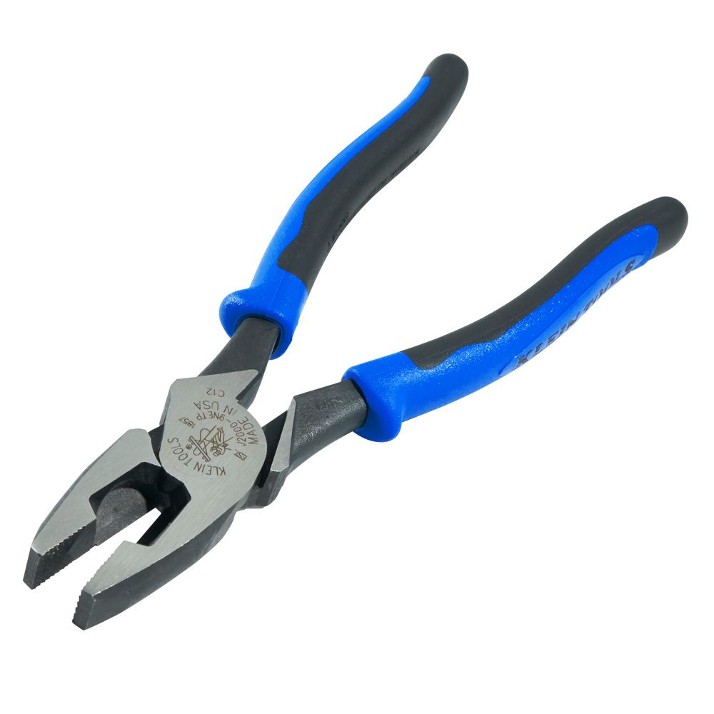 Klein Tools J2000-9NETP | Lineman's Pliers, Fish Tape Pulling, 9-Inch
