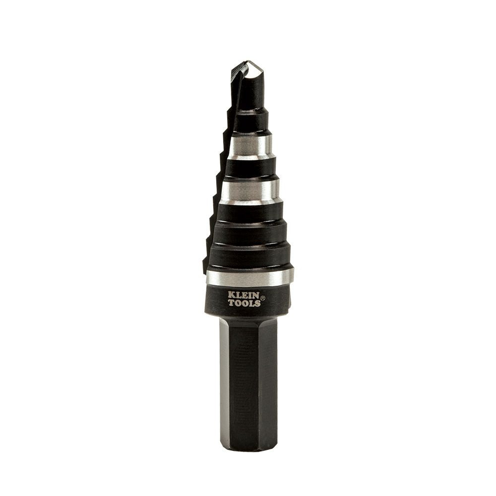 Klein Tools KTSB03 | Step Drill Bit Double Fluted 3, 1/4 to 3/4-Inch