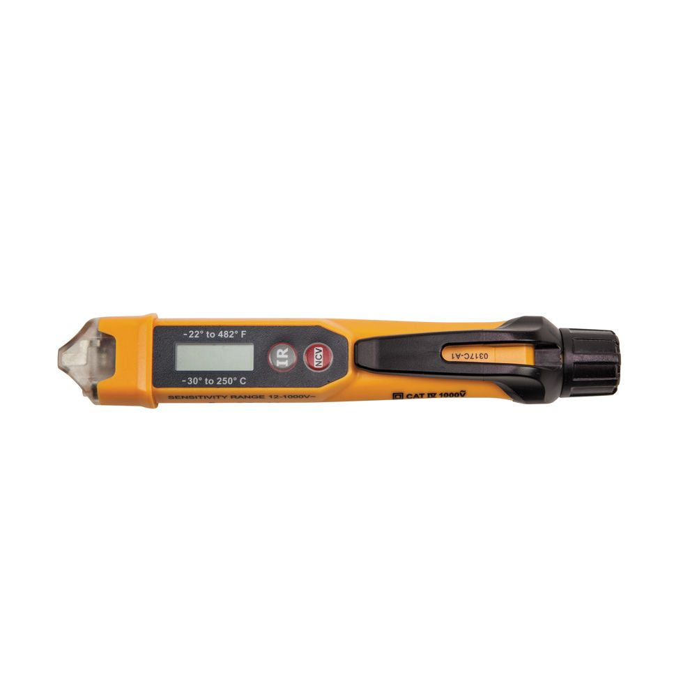 Klein Tools NCVT-4IR | Non-Contact Voltage Tester Pen, 12-1000 AC V with Infrared Thermometer