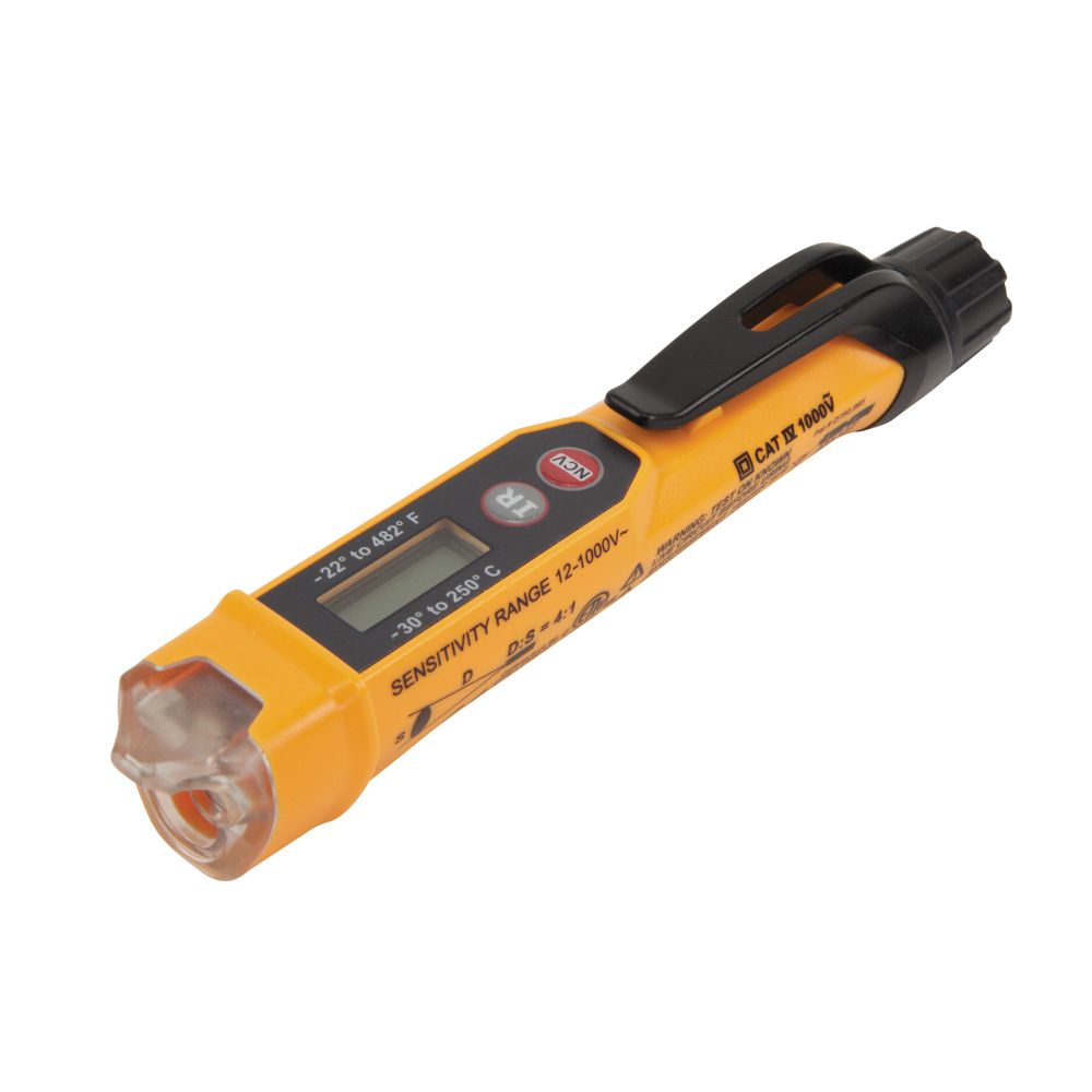 Klein Tools NCVT-4IR | Non-Contact Voltage Tester Pen, 12-1000 AC V with Infrared Thermometer