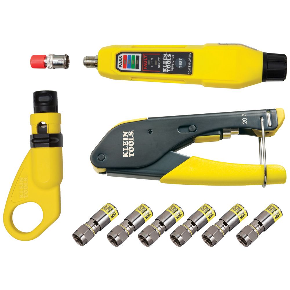 Klein Tools VDV002-818 | Coax Cable Installation & Test Kit