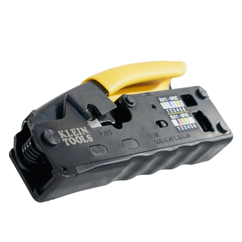 Klein Tools VDV226-107 | Ratcheting Data Cable Crimper/Stripper/Cutter, Compact
