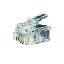 Klein Tools VDV826-601 | Modular Telephone Plugs RJ11 6P4C, 25-Pack