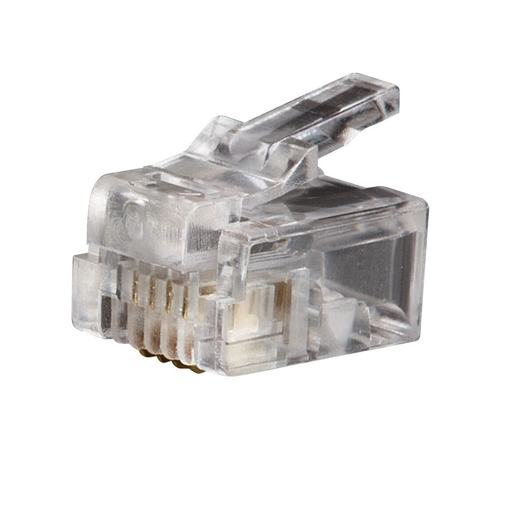 Klein Tools VDV826-601 | Modular Telephone Plugs RJ11 6P4C, 25-Pack