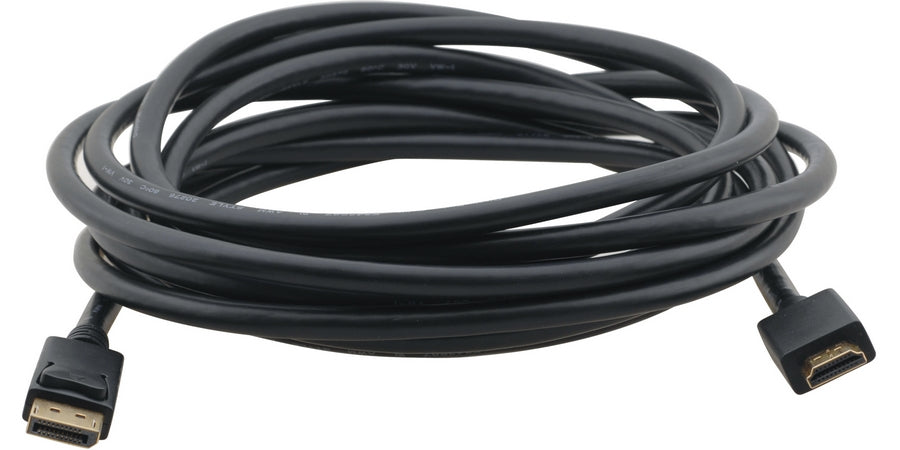 Kramer 97-0601010 | Display Port HDMI Cable, Black, Display Port to HDMI Digital Audio/Video - Male