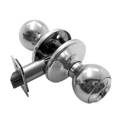 Kwikset 400P 3 CP K6 | Door Knob, Polo, 6 Keyed Alike, Polished Brass, For Entry, Clear Pack