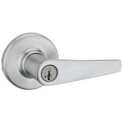 Kwikset 405DL 15 6AL RCS K4 V1 | Door Lever, Delta, Round Corner Strike/Adjustable Latch, Satin Nickel