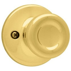 Kwikset 488T 3 | Door Knob, Tylo, Half Dummy Trim/Surface Mount, 2-5/8" Diameter x 2-1/2" Depth, Polished Brass