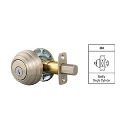Kwikset 660 26D SMT RCAL RCS/5303 K3 | Door Deadbolt, Smartkey, Round Corner Strike/Adjustable Latch, Single Cylinder, Satin Chrome