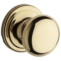 Kwikset 720H 3 6AL RCS | Door Knob, Hancock, Square Corner Strike/Adjustable Latch, Polished Brass, For Passage/Hall/Closet