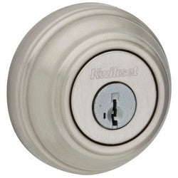 Kwikset 980 15 SMT CP K4 | Door Deadbolt, Smartkey, 4 Keyed Alike, Single Cylinder, Satin Nickel, Clear Pack