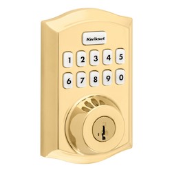 Kwikset 98930-003 | Home Connect 62 Keypad Connected Smart Lock with Z-Wave Technology Featuring SmartKey Security in Lifetime Polished Brass