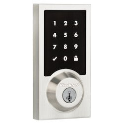 Kwikset 99160-041 | SmartCode 916 Touchscreen Electronic Deadbolt featuring SmartKey Security and Z-Wave Technology in Satin Nickel