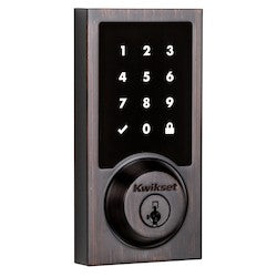 Kwikset 99160-042 | SmartCode 916 Touchscreen Electronic Deadbolt featuring SmartKey Security and Z-Wave Technology in Venetian Bronze