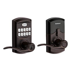Kwikset 99170-002 | 917 SmartCode Electronic Residential Lever featuring SmartKey Security in Venetian Bronze