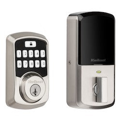 Kwikset 99420-001 | AURA Bluetooth Keypad Smart Lock featuring SmartKey Security in Satin Nickel