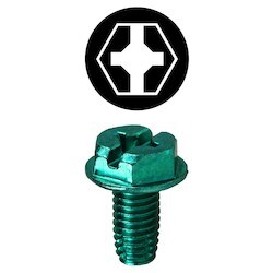 L. H. Dottie 1032TC | 10-32 x 3/8'' Hex Head Multi-Drive Ground Screw With Thread Cutting Point