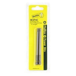 L. H. Dottie IB3P4C | 3 x 4 Inch Phillips Power Bit Carded