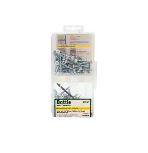 L. H. Dottie WTKWT | 3/16'' x 1-1/4'' White Phillips Pan Head Wall Twister Kit