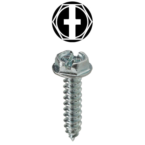 L. H. Dottie HWSMS1012 | 10 x 1/2'' Phillips/Slotted Hex Washer Head Sheet Metal Screw