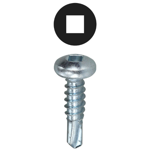 L. H. Dottie TEKDD8112 | 8 x 1-1/2'' Square Drive Pan Head Self Drilling Screw