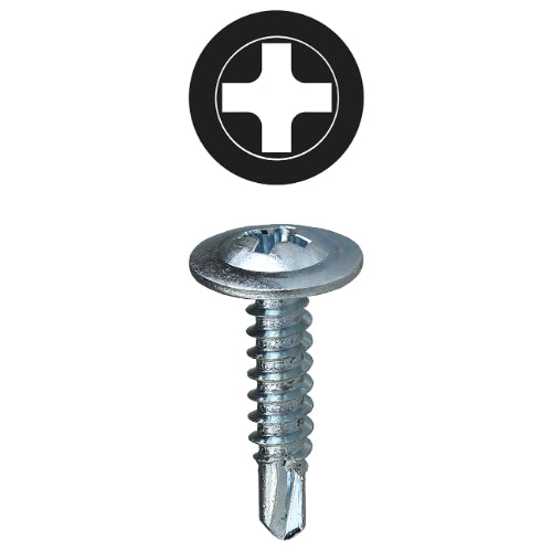 L. H. Dottie TEKWT812 | 8 x 1/2'' Phillips Wafer Head Self Drilling Screw (Tuff Pack)