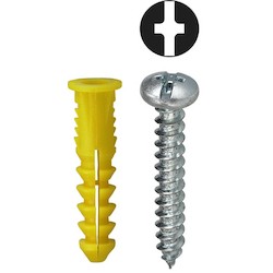 L. H. Dottie 2AK | 10 Yellow Wing Conical Anchor Kit With Pan Head Combo Drive Screws