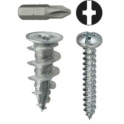 L. H. Dottie WDK8T | 8 Zinc Alloy Walldriller Anchor Kit With Pan Head Combo Drive Screws (Tuff Pack)