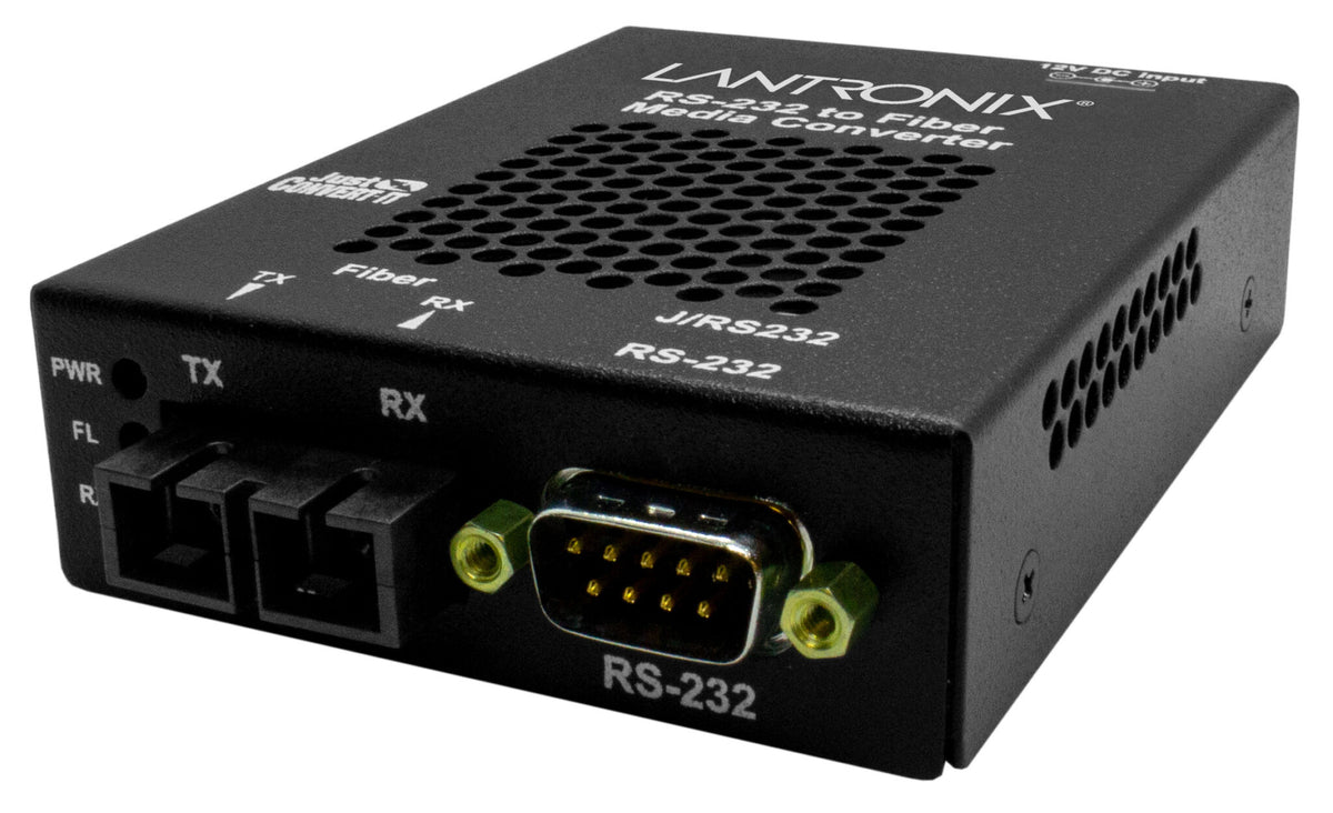 Lantronix J/RS232TF01LA | Stand-alone RS232 Media ConverterRS232 Copper to Fiber