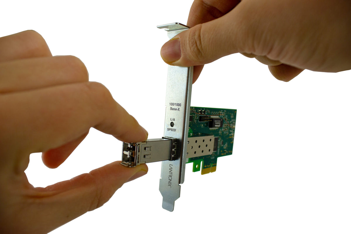 Lantronix N-GXE-SFP-02 | PCIe Gigabit Ethernet Fiber Network Interface Cards 1000Base-SX
