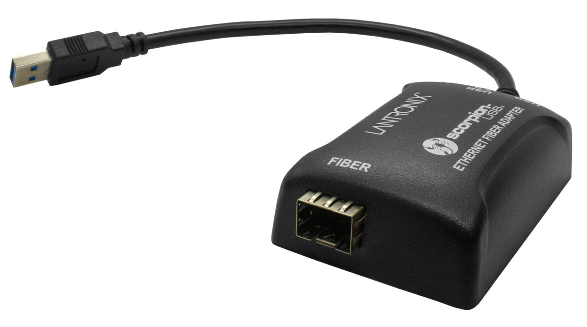 Lantronix TN-USB3-SFP-01 | Scorpion-USB™ 3.0 to Gigabit Ethernet Fiber Adapter1000Base-SX