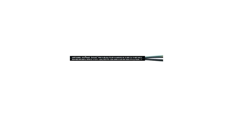 Lapp Group 221803 | Tray Cable, 18 AWG, Insulation Material PVC/ Nylon, 3Conductor