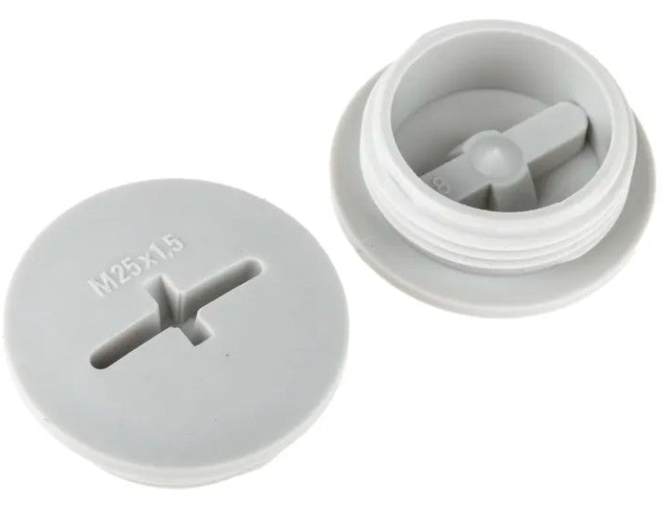 Lapp Group 52006130 | Blind Plug, M25, Threaded, Fiberglass, Polyamide, Light Gray, 11.5 mm Lg