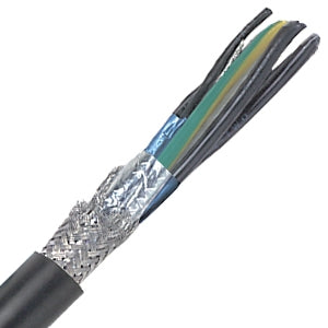 Lapp Group 7410044 | Power Cable, Tinned Copper, 10 AWG, Stranded, Black Jacket, Thermoplastic Jacket, Double Shield