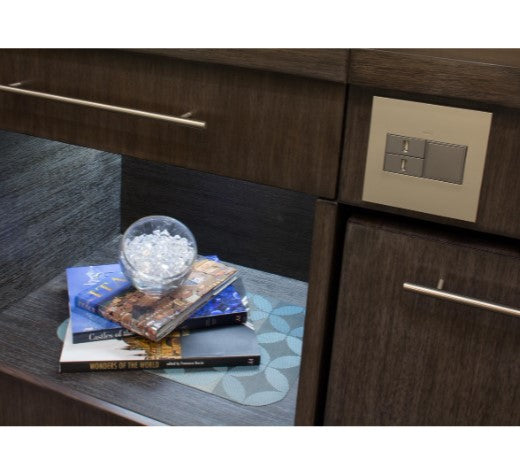 Legrand AWP1G2TM6 | Adorne Titanium 1-Gang Screwless Wall Plate With Microban®