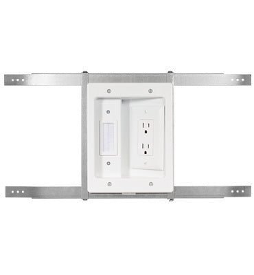 Legrand AC2102 | Construction Bracket, 19.25" Length x 1.56" Width x 1.125" Height, 20 Gauge Galvanized Steel, With Mounting Hardware