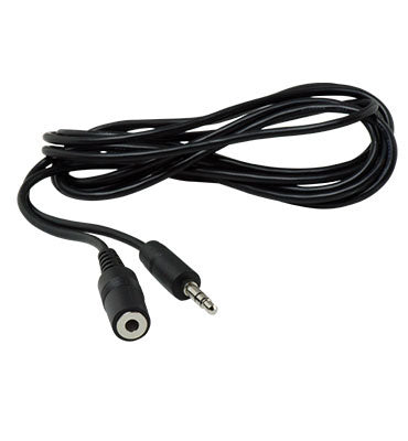 Legrand AC2512BK | Audio/Video Cable, 28 AWG, 12?Length, 3.5 MM Stereo Male/Female Adapter, CMG/CL2/FT4 Jacket, Nickel Plated Connector, Black