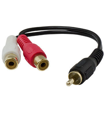 Legrand AC2701BK | RCA Male to 2 Female Y-Adapter, 6-in