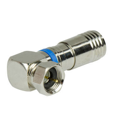 Legrand AC300110 | Plug, RG6U/Q Right Angle, 4" Width x 0.46" Depth x 7" Height, For F-Type Coaxial Cable, 10 per Pack