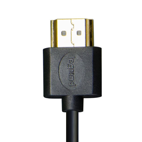 Legrand AC3MP1BK | 1m 18Gbps Premium Certified Slim Line HDMI Cables with Ethernet, Black