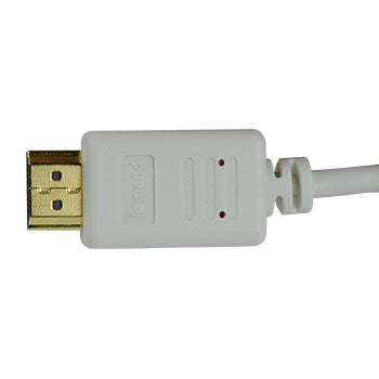 Legrand AC3MP2WH | HDMI Cable, Premium Certified, Slimline, 19-Pin Male to 19-Pin Male, 32 AWG, 2 Meter Length, 18 Gbps, PVC Molded Housing, White, With Ethernet
