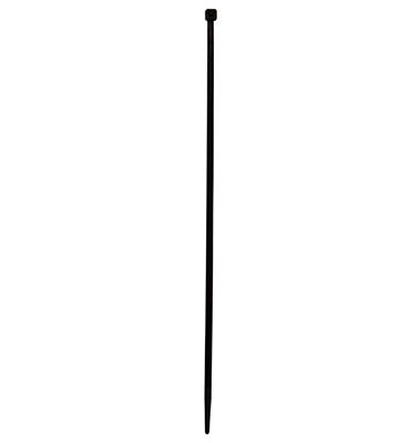 Legrand AC4005100 | Cable Tie, 11" Length x 1.072" Width, 0.05" Thickness, 0.276 to 3.03" Bundle Diameter, 50 Lb Tensile Strength, Nylon 66/Vydyne 21SPF Thermoplastic, Black, 100 per Pack