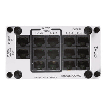 Legrand CO1000 | Phone/Data Module, 6-Port, 6.42" Length x 2.9" Width x 1.7" Height, High Impact Plastic, White
