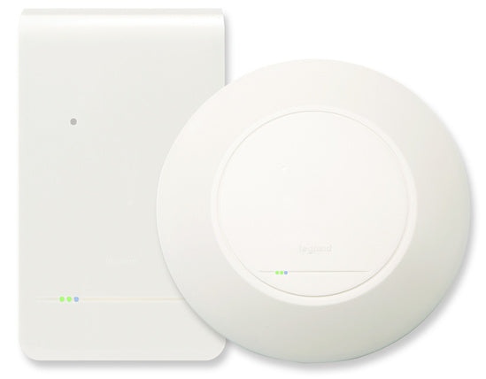 Legrand DA1101 | Wireless Access Point, Cat 5 Cable, 8-Receptacle, In-Wall/Ceiling Mount, 48 Volt DC, 250 Milliampere, 2.4 to 2.484 Gigahertz, White, With Power Supply and Bracket