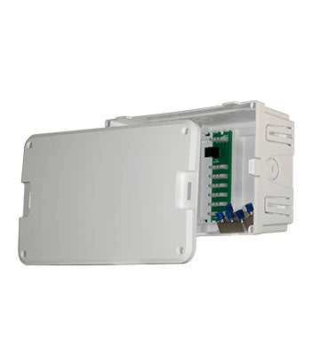 Legrand EN0802 | Enclosure Kit, Low Voltage, Structured Wiring, 8", White, With Enclosure/Cover/6-Way Phone Module/4-Way Coax Splitter