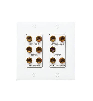 Legrand F9008LAV1 | 5.1 Home Theater Outlet Strap, Pre-Configured, Decorator, 2-Gang, 11-Port, High Impact Flame-Retardant Plastic, Light Almond, With Wallplate