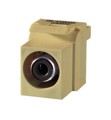 Legrand KSRCABI | Keystone Insert, Audio/Video, RCA to RCA, Black Insulator, Ivory