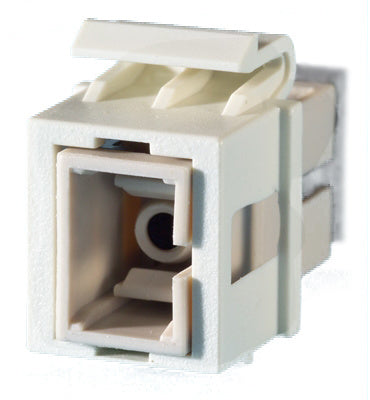 Legrand KSSCW | Keystone Insert, Audio/Video, SC Multi-Mode, 0.86" Width x 1.43" Depth x 0.875" Height, Phosphor Bronze, White