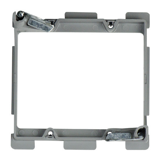 Legrand SLV2W | Electrical Box Bracket, Low Voltage, 2-Gang, Swing, 5.86" Width x 1.5" Depth x 3.78" Height, Cast Alloy, For Retrofit with Quick/Click Technology