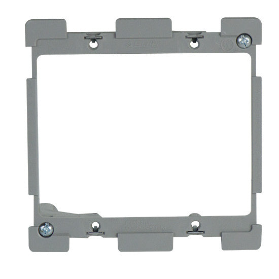 Legrand SLV2W | Electrical Box Bracket, Low Voltage, 2-Gang, Swing, 5.86" Width x 1.5" Depth x 3.78" Height, Cast Alloy, For Retrofit with Quick/Click Technology